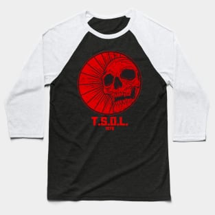 skull red TSOL vintage Baseball T-Shirt